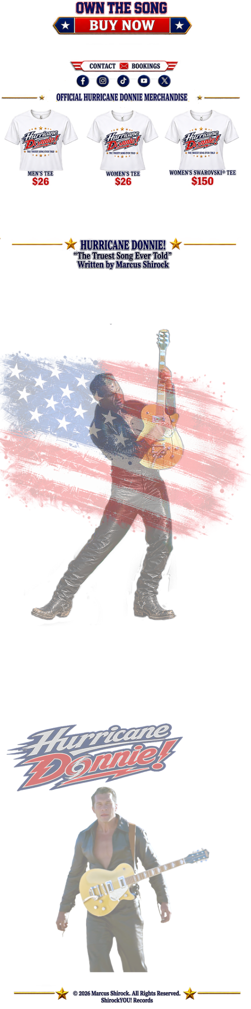 Hurricane Donnie official music release and merchandise